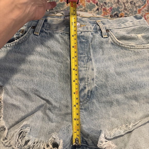 AGOLDE Parker Vintage Cut Off Shorts Distressed Light Wash Denim Size 29 - Picture 12 of 12